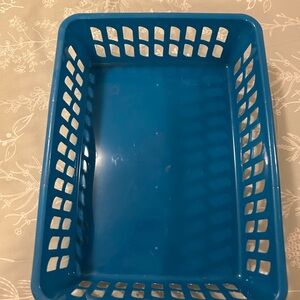 Blue Plastic Storage Basket